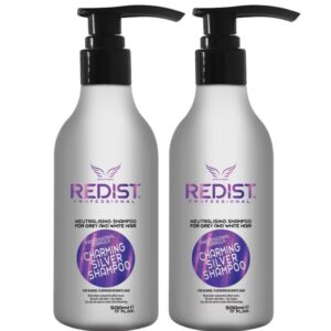 Set 2 x Sampon Nuantator Gri Pentru Par Blond, Redist Professional, 500 Ml