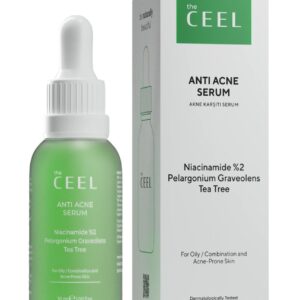 The Ceel Ser anti-acnee și pentru reducerea porilor cu Acid Salicilic, Niacinamidă 2%, Geranium (Pelargonium Graveolens) și Arbore de Ceai (Tea Tree) – 30 ml