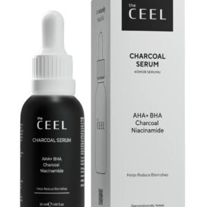 The Ceel Ser facial anti-imperfecțiuni cu Cărbune Activ, AHA, BHA și Niacinamidă – detoxifiant, exfoliant, purificator, pentru ten mixt, gras și acneic – 30 ml